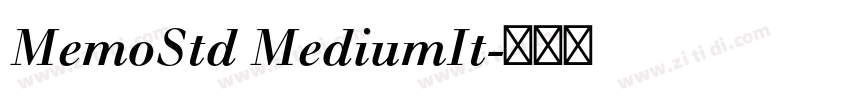 MemoStd MediumIt字体转换